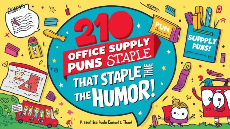 210 Office Supply Puns That Staple the Humor